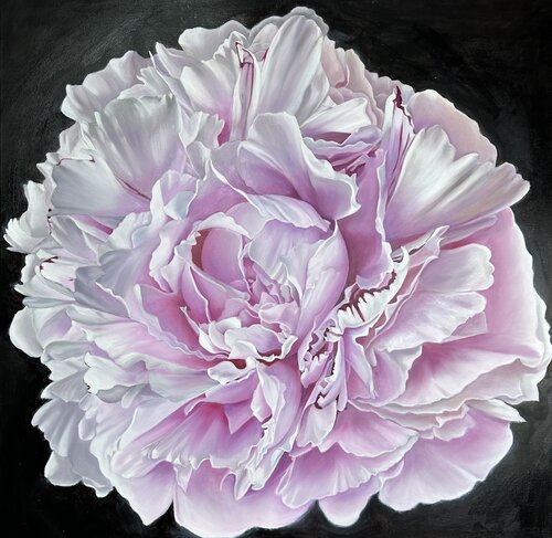 painting of a pink peony