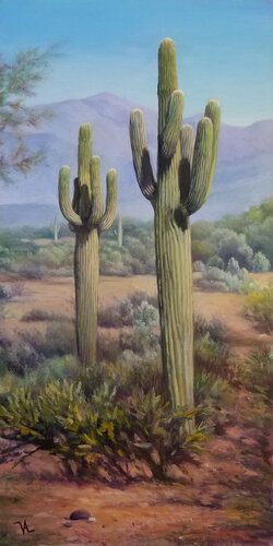 painting of sonoran cactus