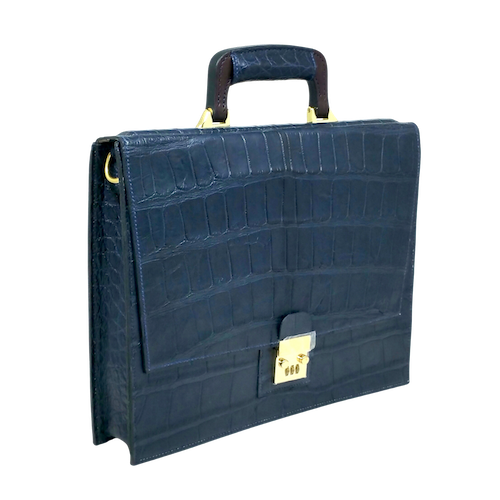 Handmade bespoke alligator briefcase