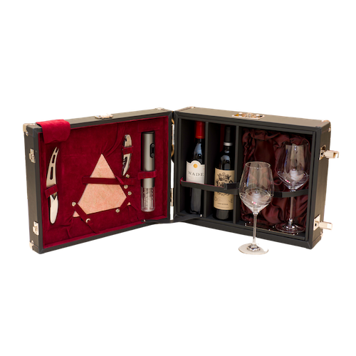 handmade leather premium wine case