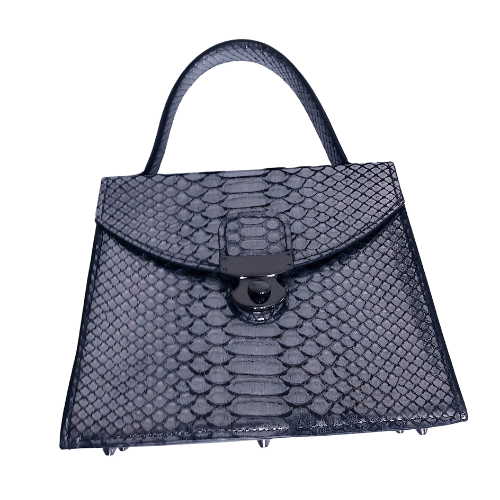 handmade python leather handbag