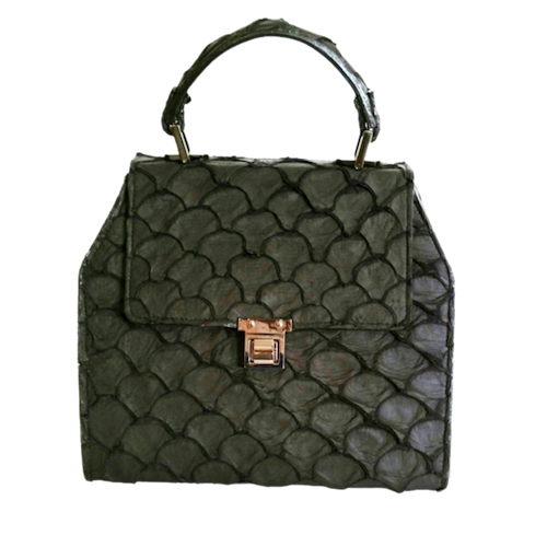 Bespoke fish leather handbag