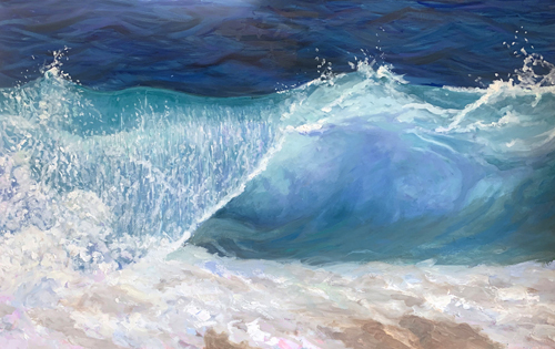 painting of a wave