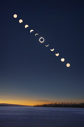 time lapse photo of the moon across the sky