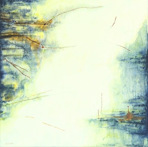 Ethereal abstract mixed media painting