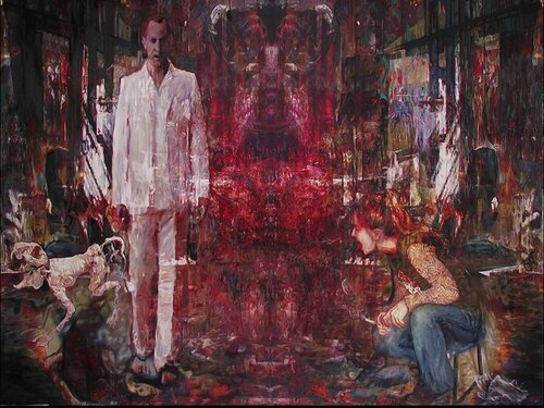 Figurative painting of Mephistopheles by Rifas