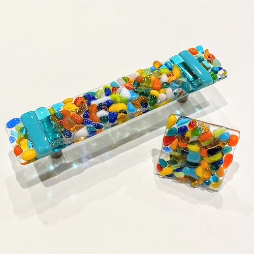 handmade mosaic glass hardware