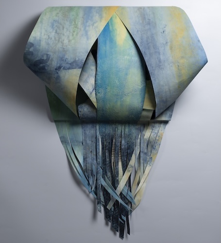 3D folded encaustic sculpture