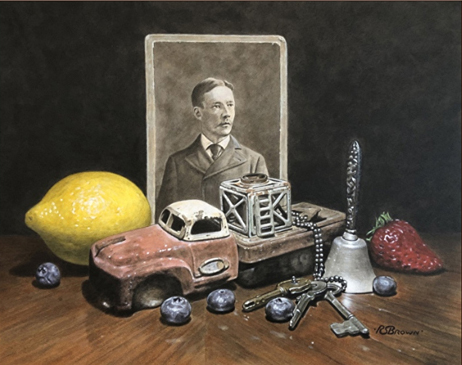 vintage style still life painting