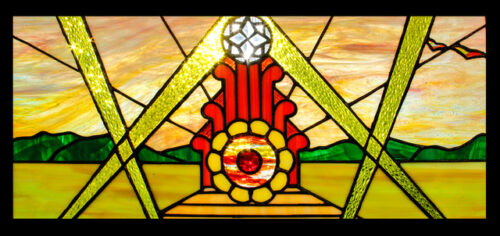 stained glass window by Andrew O'Brien