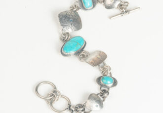 handmade turquoise and sterling silver bracelet